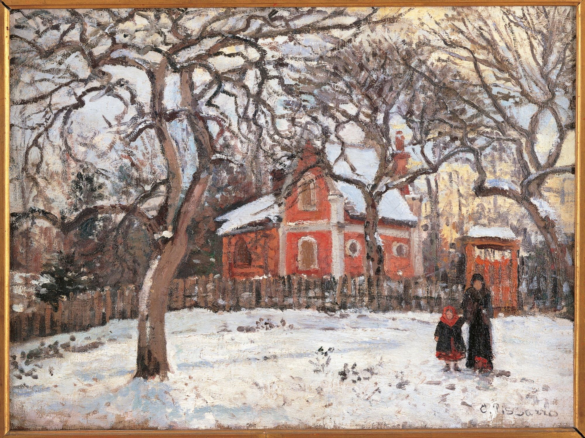 Chestnut Trees At Louveciennes Canvas Art - (24 x 18)