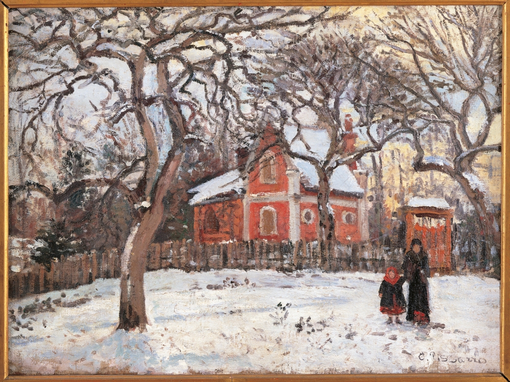 Chestnut Trees At Louveciennes Canvas Art - (36 x 24)