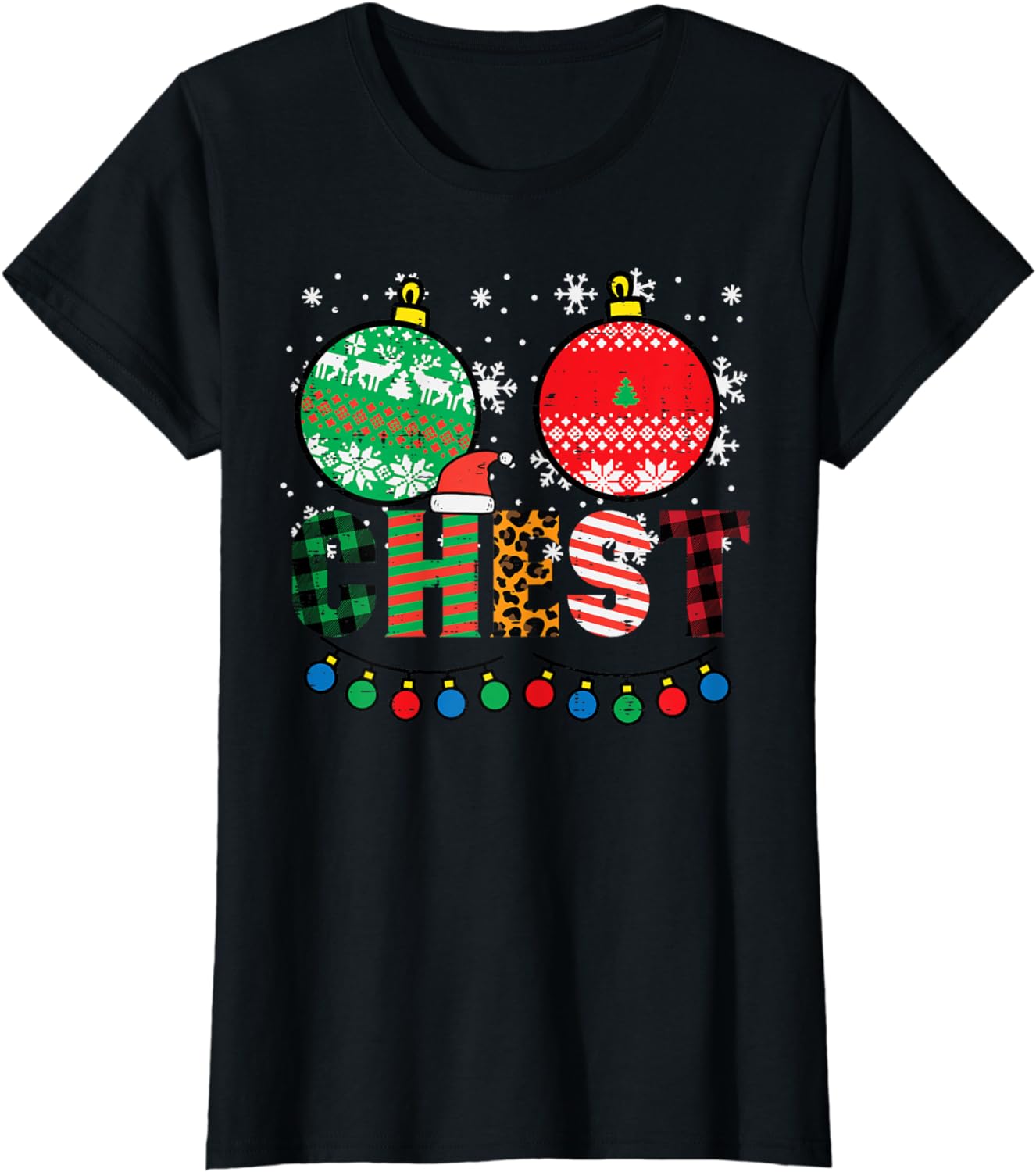 Chestnuts Set Chest Funny Matching Couples Christmas Women TShirt