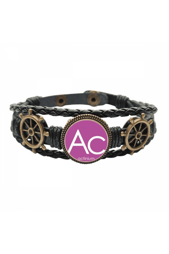 Chestry Elements Period Table Actinide Actinium Ac Leather Braided Ocean Bracelet Wristband