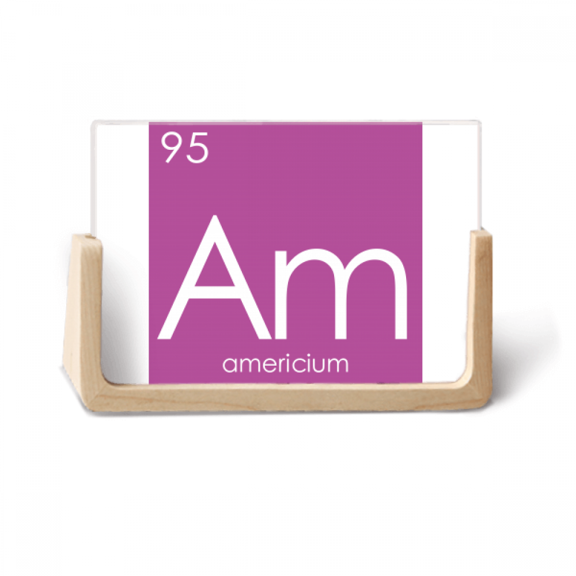 Chestry Elements Period Table Actinide Americium Am Photo Wooden Photo Frame Tabletop Display