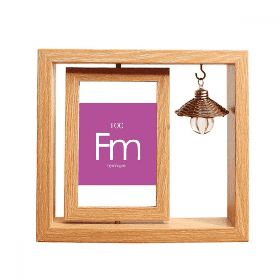 Chestry Elements Period Table Actinide Ferum Fm Wooden Rotating Picture Photo Frame 4x6