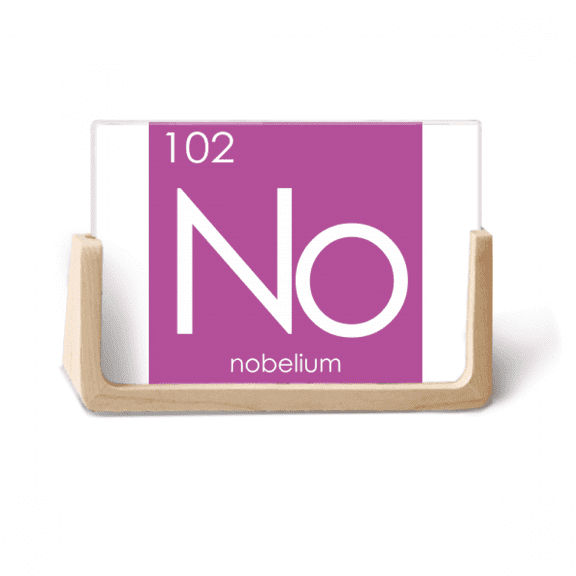 Chestry Elements Period Table Actinide Nobelium No Photo Wooden Photo Frame Tabletop Display