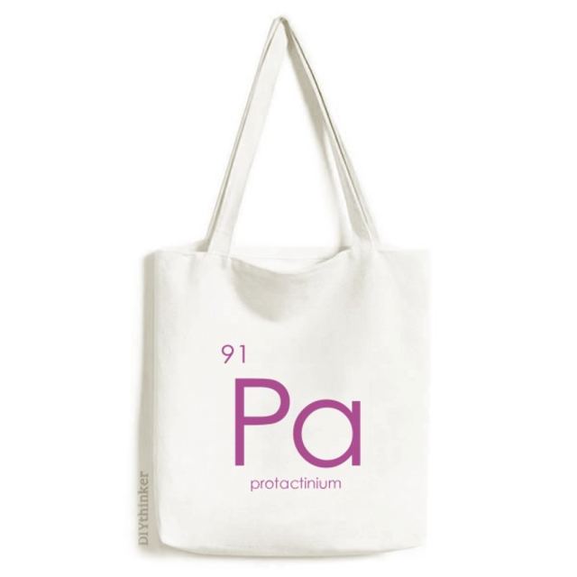 Chestry Elements Period Table Actinide Protactinium Pa Tote Canvas Bag Shopping Satchel Casual Handbag