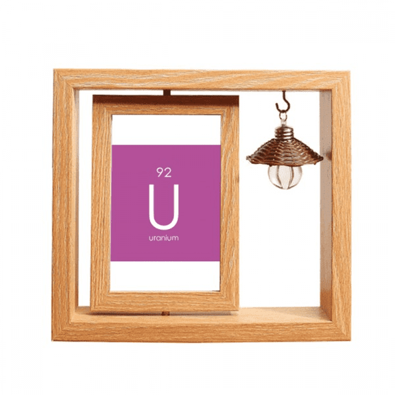 Chestry Elements Period Table Actinide Uranium U Wooden Rotating Picture Photo Frame 4x6
