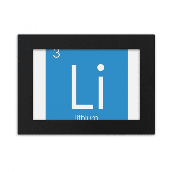 Chestry Elements Period Table Alkali Metal Lithium Li Desktop Photo Frame Ornaments Picture Art Painting