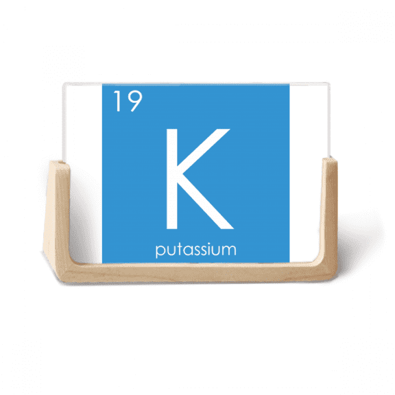Chestry Elements Period Table Alkali Metal Potassium K Photo Wooden Photo Frame Tabletop Display