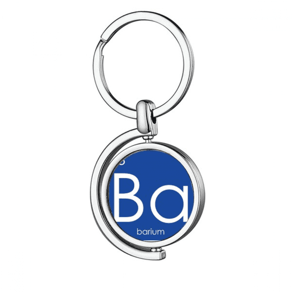 Chestry Elements Period Table Alkaline Earth Metal Barium Ba Rotating Keychain Metal Keyring Holder