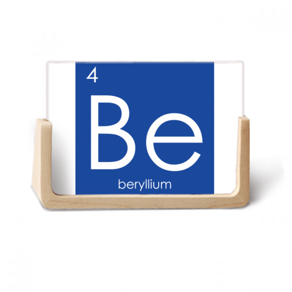Chestry Elements Period Table Alkaline Earth Metal Beryllium Be Photo Wooden Photo Frame Tabletop Display