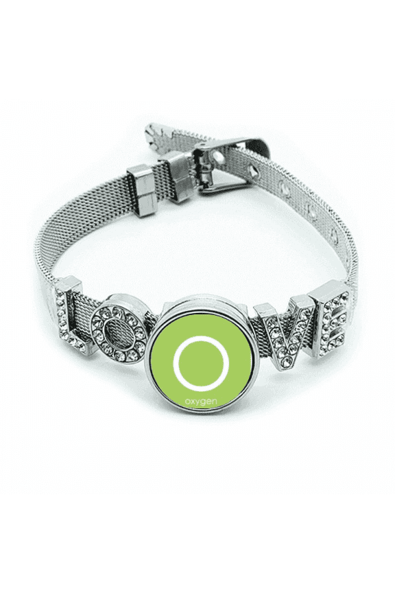 Chestry Elements Period Table Chalcogens Element Oxygen O Bracelet Wristband Crystal Love Adjustable Bangle