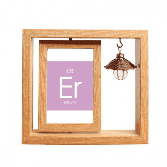 Chestry Elements Period Table Lanthanide Erbium Er Wooden Rotating Picture Photo Frame 4x6