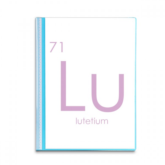 Chestry Elements Period Table Lanthanide Lutetium Lu Book Sheet Protectors Portfolio Binder Folder