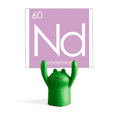 thumbnail image 1 of Chestry Elements Period Table Lanthanide Neodyum Nd Memo Holder Cartoon Animal Frog Stand Decoration, 1 of 3