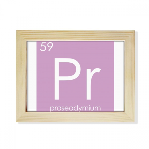 Chestry Elements Period Table Lanthanide Praseodyum Pr Desktop Photo Frame Picture Art Decoration Painting 6x8 inch