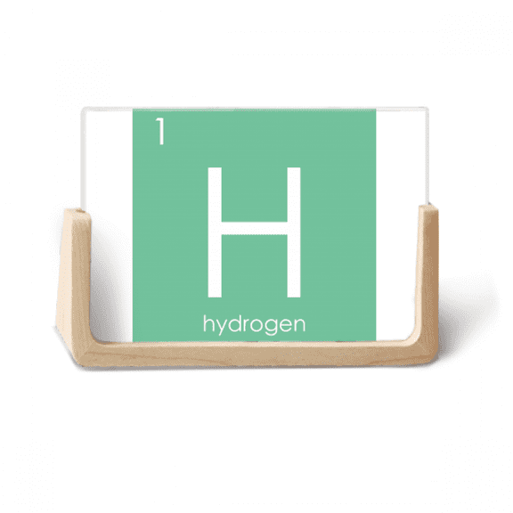 Chestry Elements Period Table Nonmetal Hydrogen H Photo Wooden Photo Frame Tabletop Display