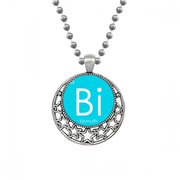 Chestry Elements Period Table Poor Metals Bismuth Bi Necklaces Pendant Retro Moon Stars Jewelry