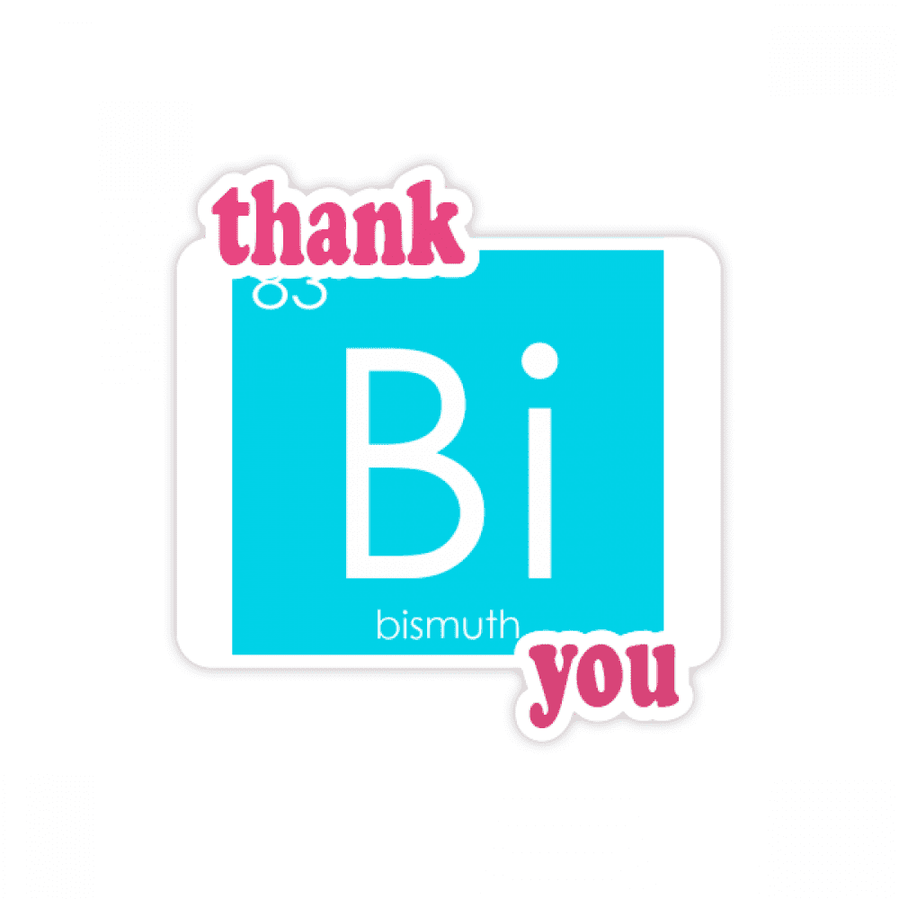 Chestry Elements Period Table Poor Metals Bismuth Bi Thank You Stickers