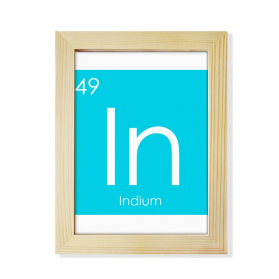 Chestry Elements Period Table Poor Metals Indium In Desktop Adorn Photo Frame Display Art Painting Wooden