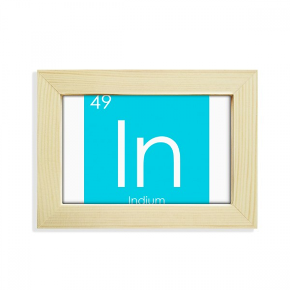 Chestry Elements Period Table Poor Metals Indium In Desktop Decorate Photo Frame Picture Art Painting 5x7 inch