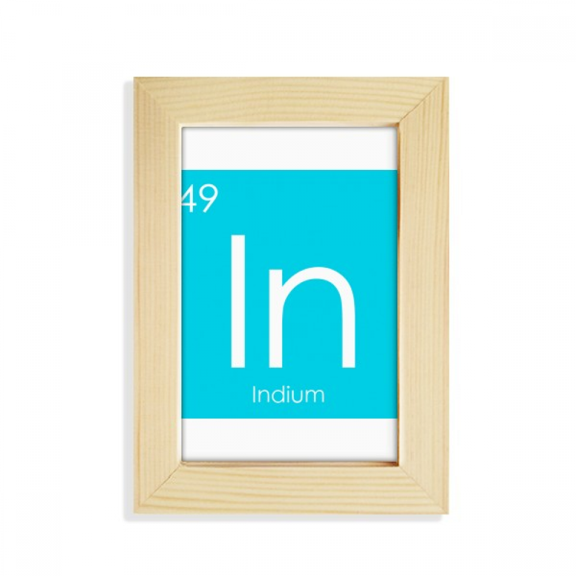 Chestry Elements Period Table Poor Metals Indium In Desktop Display Photo Frame Picture Art Painting 5x7 inch
