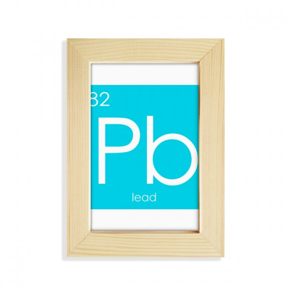 Chestry Elements Period Table Poor Metals Lead Pb Desktop Display Photo Frame Picture Art Painting 5x7 inch