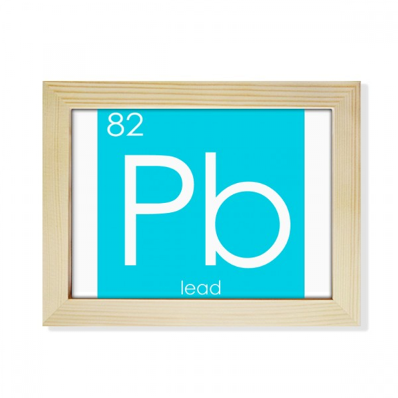 Chestry Elements Period Table Poor Metals Lead Pb Desktop Photo Frame Picture Art Decoration Painting 6x8 inch
