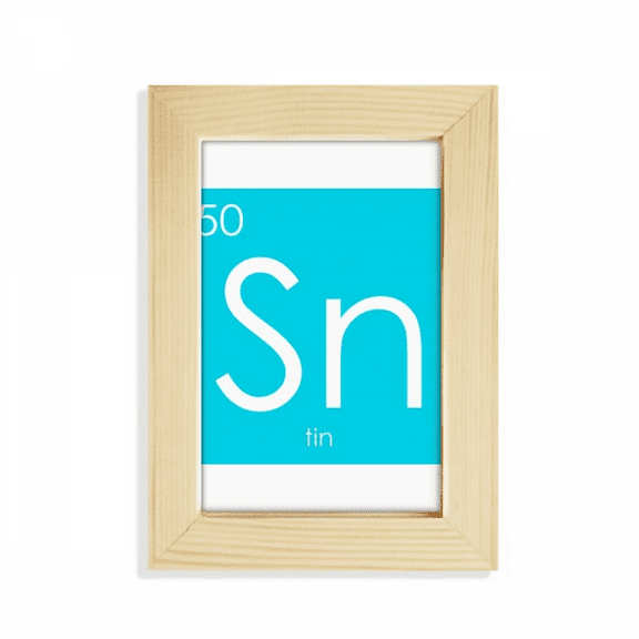 Chestry Elements Period Table Poor Metals Tin Sn Desktop Display Photo Frame Picture Art Painting 5x7 inch