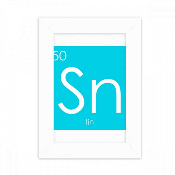 Chestry Elements Period Table Poor Metals Tin Sn Desktop Photo Frame Picture Display Decoration Art Painting