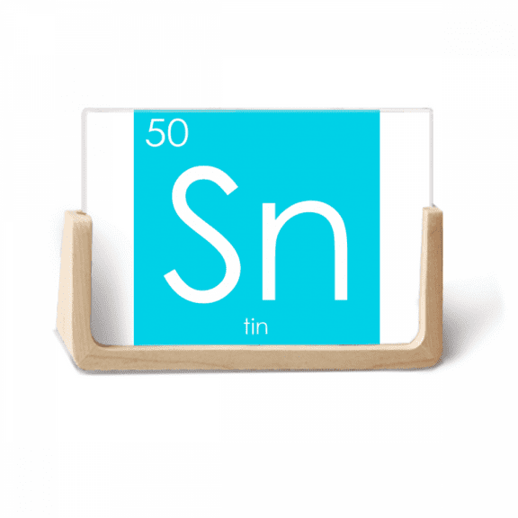 Chestry Elements Period Table Poor Metals Tin Sn Photo Wooden Photo Frame Tabletop Display