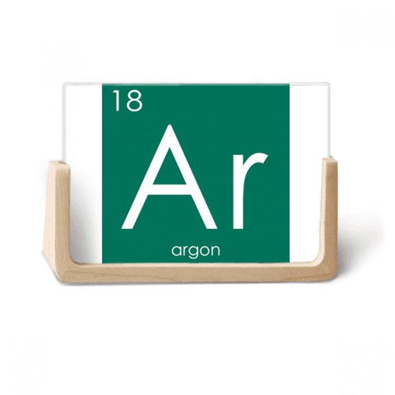 Chestry Elements Period Table Rare Gas Argon Ar Photo Wooden Photo Frame Tabletop Display