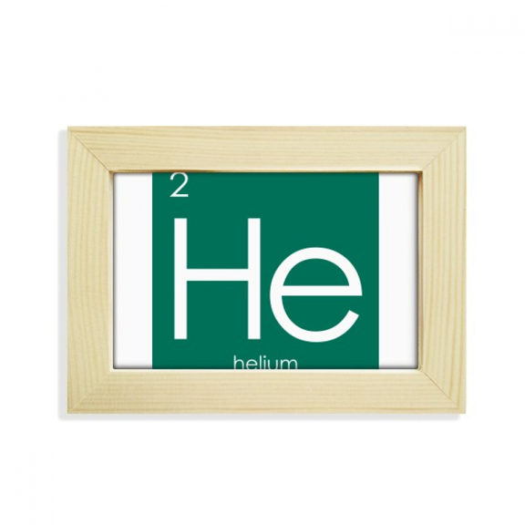 Chestry Elements Period Table Rare Gas Helium He Desktop Decorate Photo Frame Picture Art Painting 5x7 inch