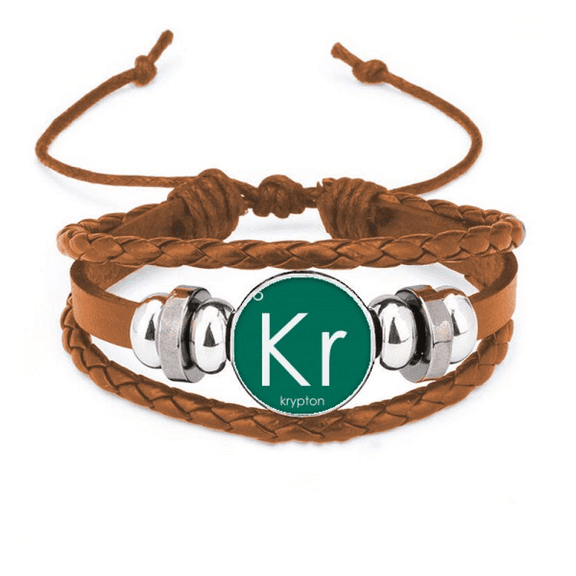 Chestry Elements Period Table Rare Gas Krypton Kr Bracelet Wristband Leather Jewelry Ornament