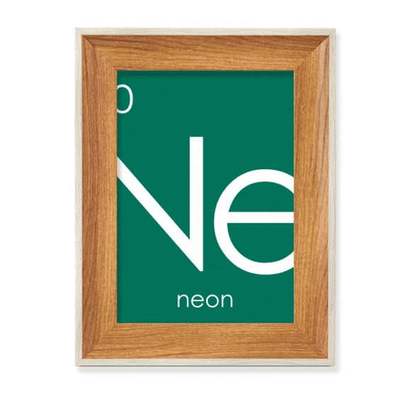Chestry Elements Period Table Rare Gas Neon Ne Desktop Wooden Photo Frame Display Picture Art Painting Multiple Sets