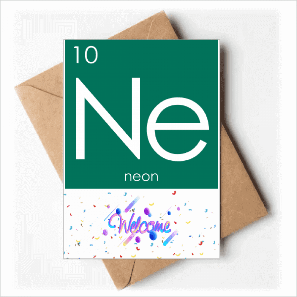 Chestry Elements Period Table Rare Gas Neon Ne Welcome Back Greeting Cards Envelopes Blank