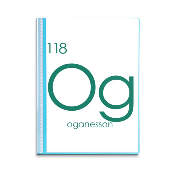Chestry Elements Period Table Rare Gas Oganesson Og Book Sheet Protectors Portfolio Binder Folder
