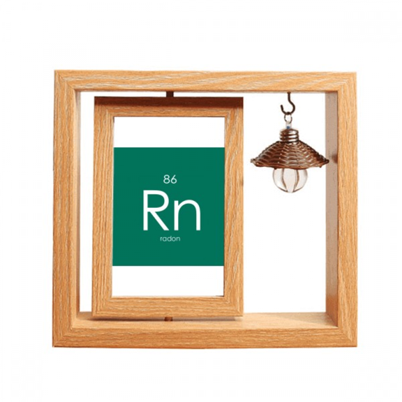 Chestry Elements Period Table Rare Gas Radon Rn Wooden Rotating Picture Photo Frame 4x6