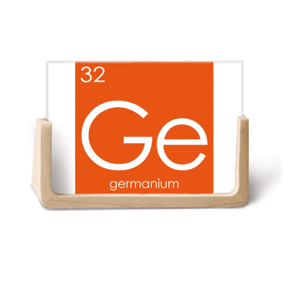 Chestry Elements Period Table Semetal Germanium Photo Wooden Photo Frame Tabletop Display