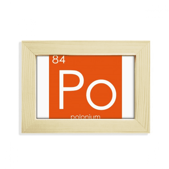Chestry Elements Period Table Semetal Polonium Po Desktop Decorate Photo Frame Picture Art Painting 5x7 inch
