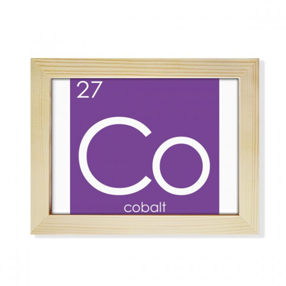 Chestry Elements Period Table Transition Metals Cobalt Co Desktop Photo Frame Picture Art Decoration Painting 6x8 inch