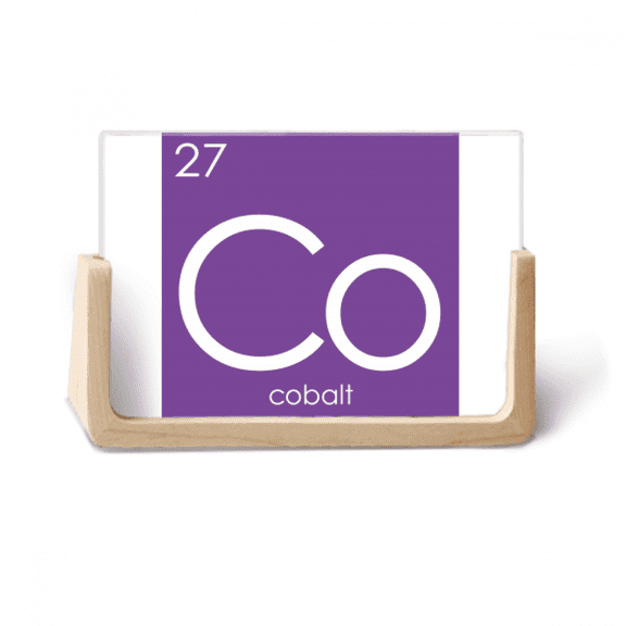Chestry Elements Period Table Transition Metals Cobalt Co Photo Wooden Photo Frame Tabletop Display