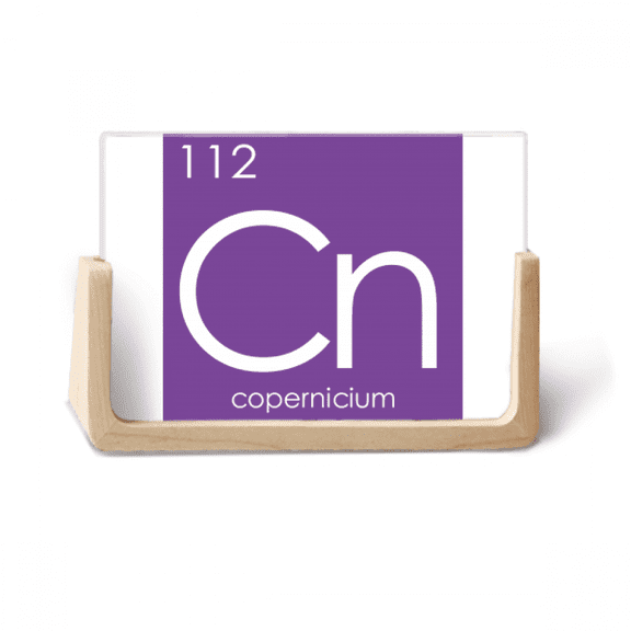 Chestry Elements Period Table Transition Metals Copernicium Cn Photo Wooden Photo Frame Tabletop Display