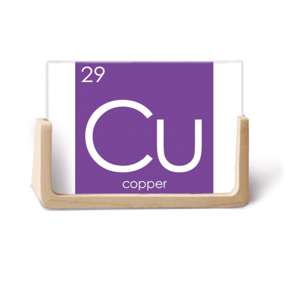 Chestry Elements Period Table Transition Metals Copper Cu Photo Wooden Photo Frame Tabletop Display