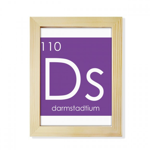 Chestry Elements Period Table Transition Metals Darmstadtium Desktop Adorn Photo Frame Display Art Painting Wooden