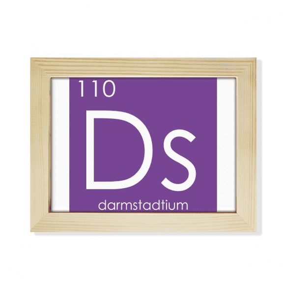 Chestry Elements Period Table Transition Metals Darmstadtium Desktop Photo Frame Picture Art Decoration Painting 6x8 inch