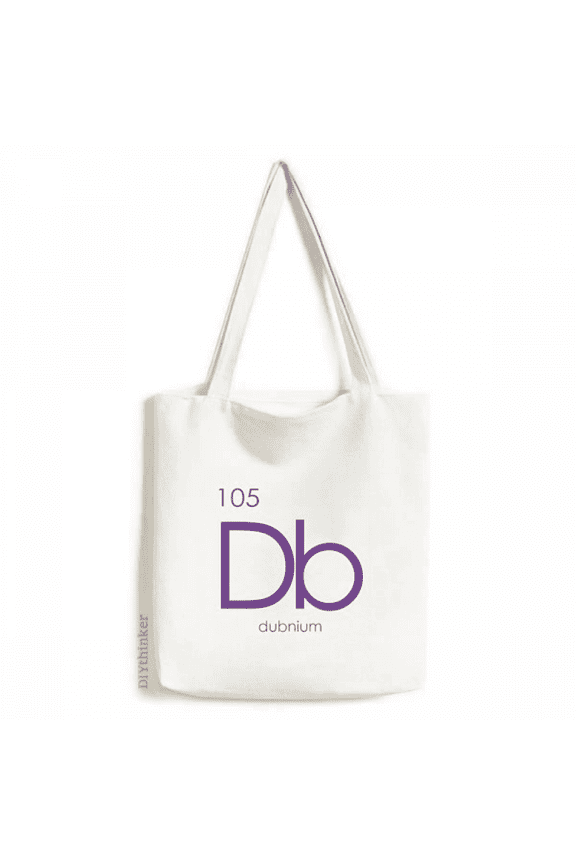 Chestry Elements Period Table Transition Metals Dubnium Db Tote Canvas Bag Shopping Satchel Casual Handbag