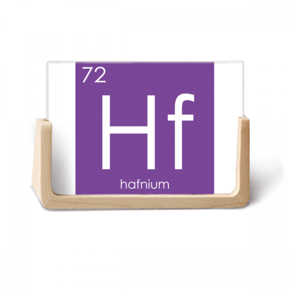 Chestry Elements Period Table Transition Metals Hafnium Hf Photo Wooden Photo Frame Tabletop Display