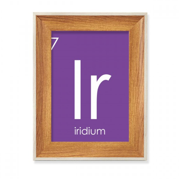 Chestry Elements Period Table Transition Metals Iridium Ir Desktop Wooden Photo Frame Display Picture Art Painting Multiple Sets