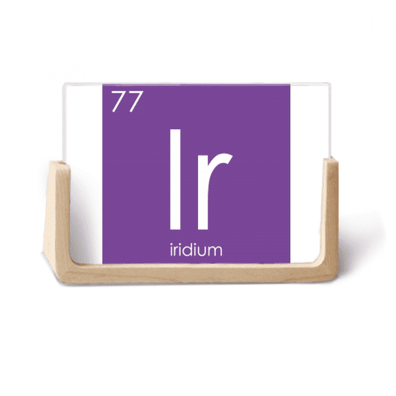 Chestry Elements Period Table Transition Metals Iridium Ir Photo Wooden Photo Frame Tabletop Display