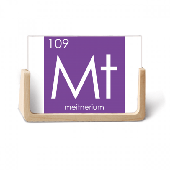 Chestry Elements Period Table Transition Metals Meitnerium Mt Photo Wooden Photo Frame Tabletop Display