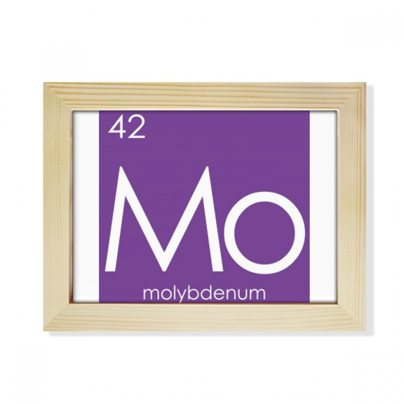 Chestry Elements Period Table Transition Metals Molybdenum Mo Desktop Photo Frame Picture Art Decoration Painting 6x8 inch